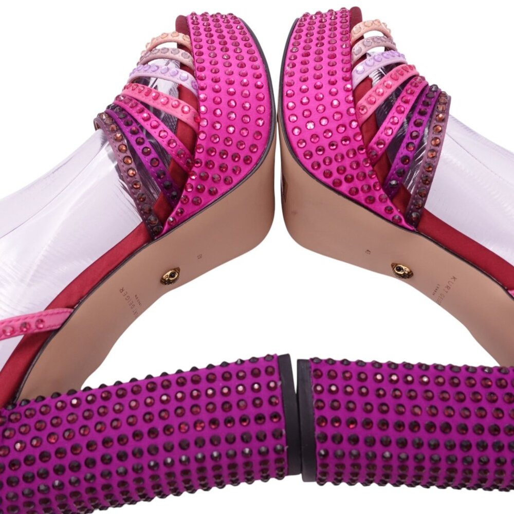 Kurt Geiger Pink and Purple Platform Sandals - Picture 8 of 12